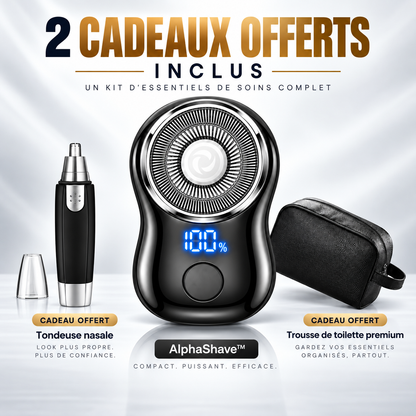 AlphaShave™ Rasoir électrique portable + CADEAUX OFFERTS